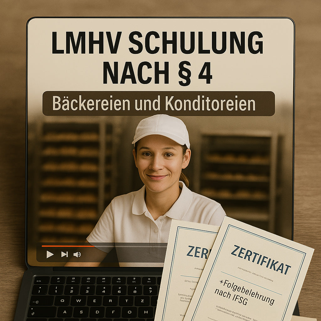 Folgebelehrung IFSG §§42, 43 und Schulung nach LMHV §4 für Bäckereien und Konditoreien - swhs-lmhv